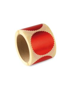 Etiquetes daurades per a Segells a Seco – vermell - Ø 55mm